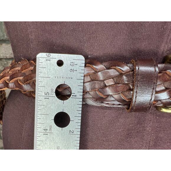 Split leather belt brown size large - Picture 7 of 10